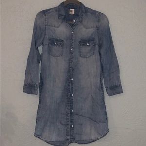 Denim shirt dress